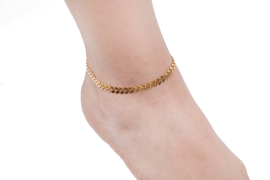 Coral Bead Anklet