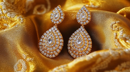 Gold earrings