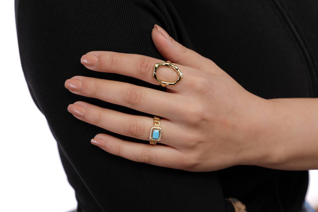 Turquoise Crown Ring