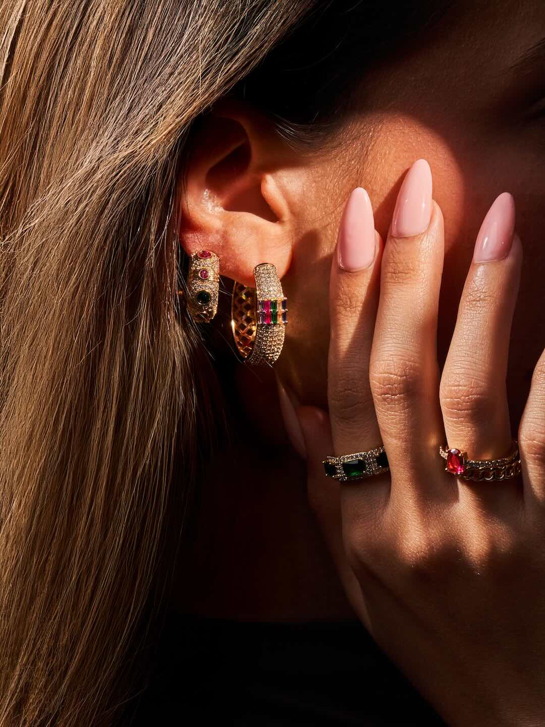 Gold earrings