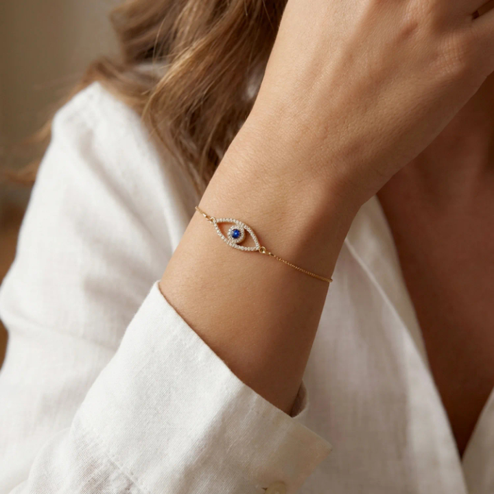Adjustable Evil Eye Bracelet