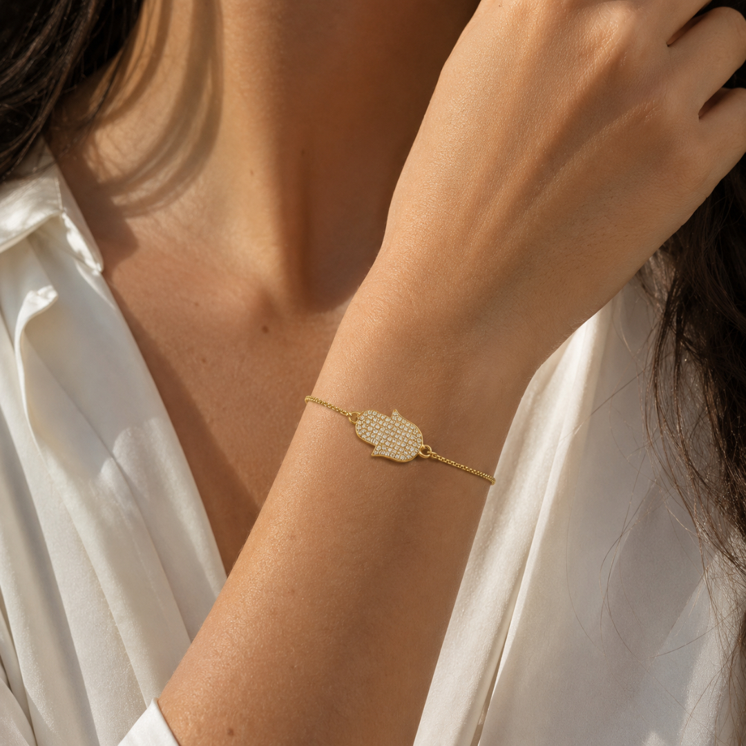 Adjustable Hamsa Hand Bracelet