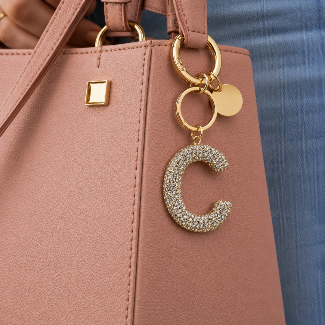 Crystal Initial Letter (C) Keychain - Image 4