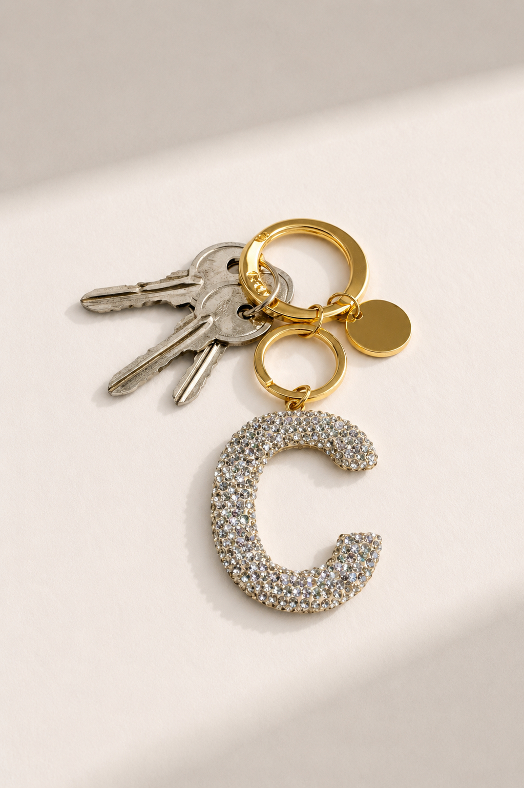 Crystal Initial Letter (C) Keychain