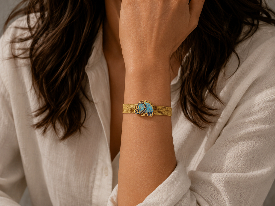 Gold Elephant Bracelet