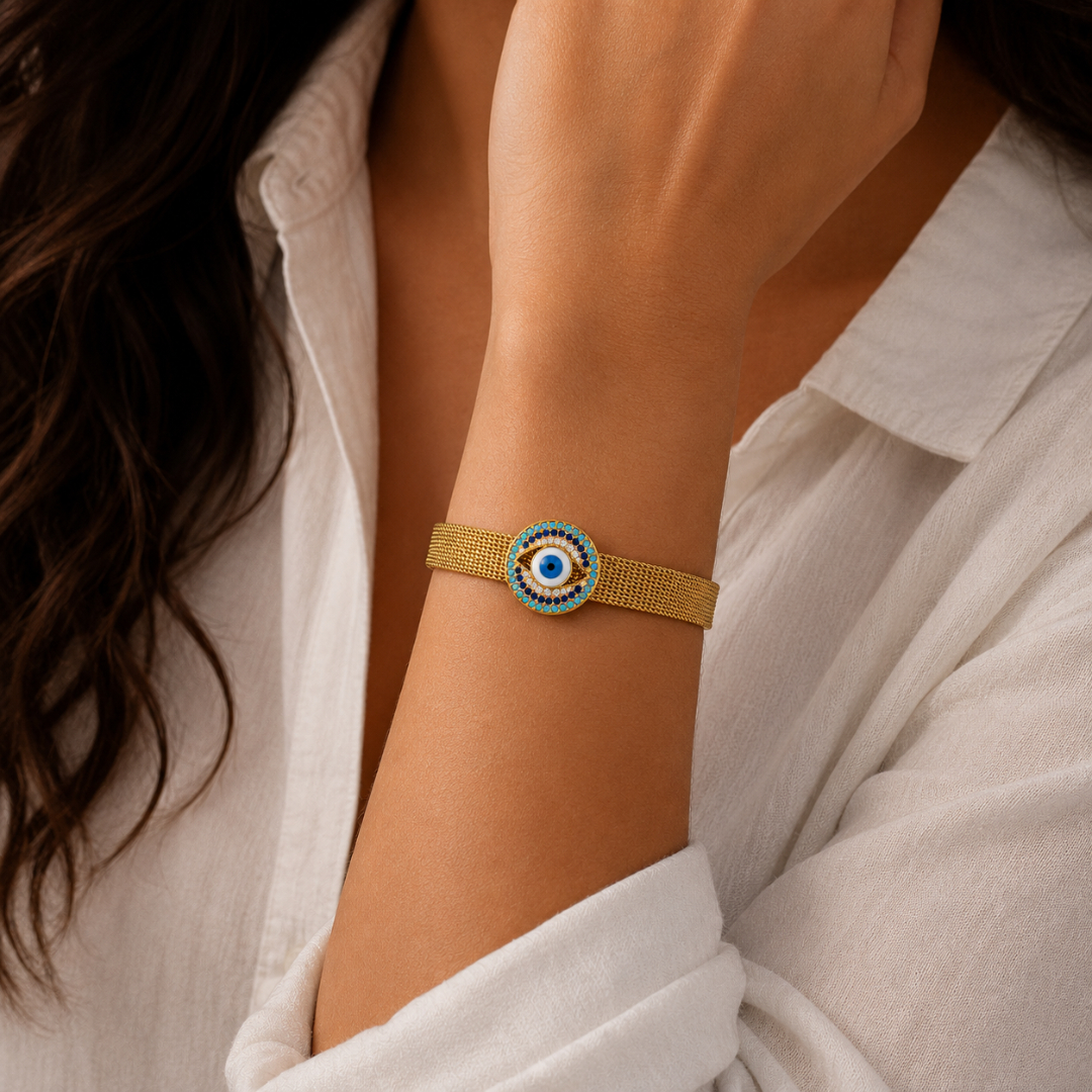 Gold Evil Eye Bracelet