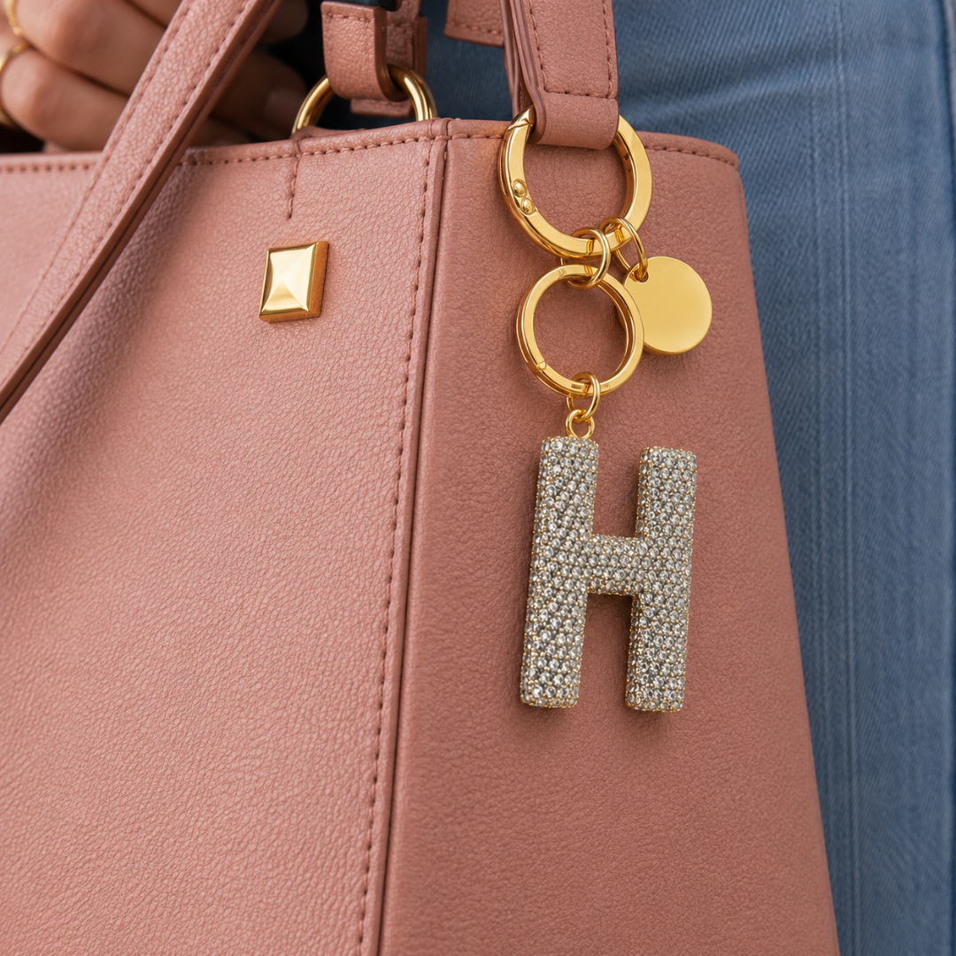 Crystal Initial Letter (H) Keychain - Image 4