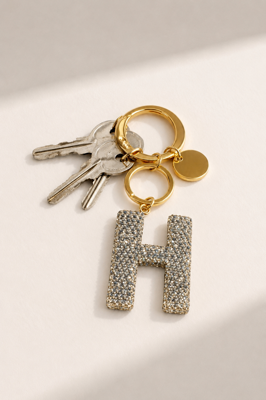 Crystal Initial Letter (H) Keychain
