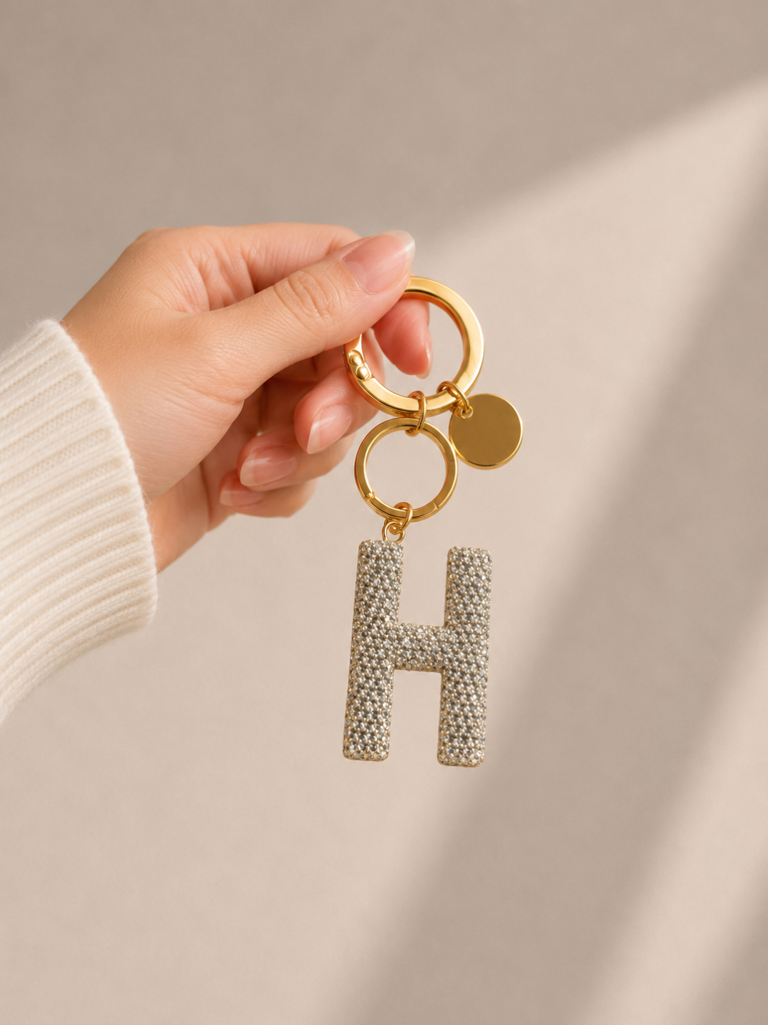 Crystal Initial Letter (H) Keychain - Image 2