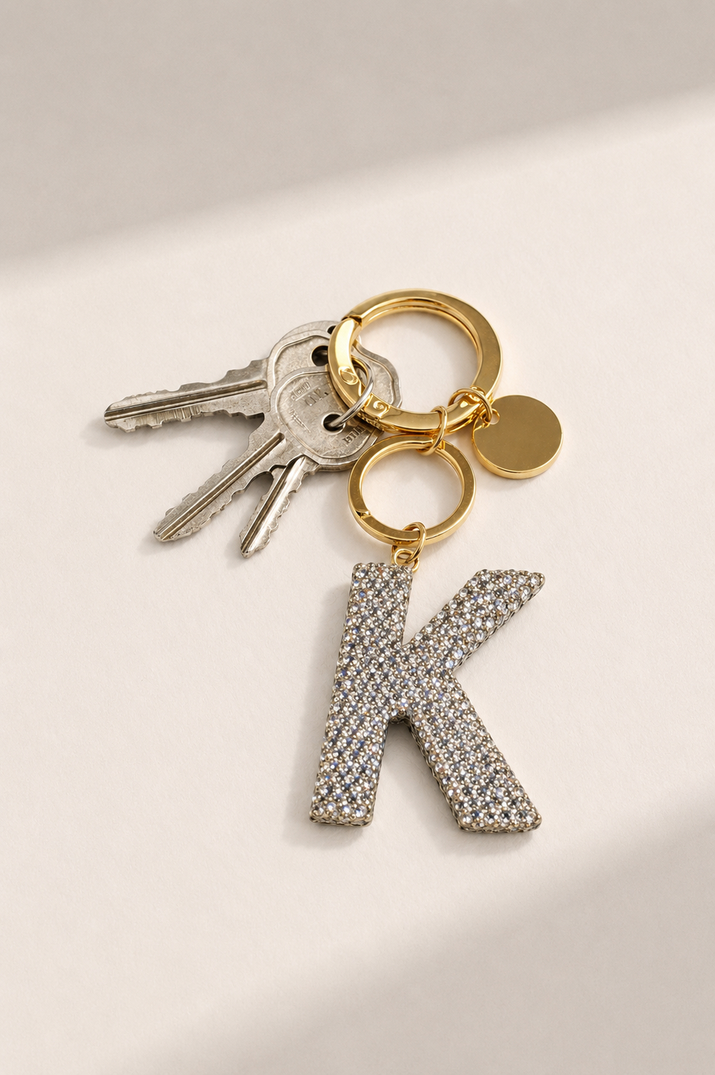 Crystal Initial Letter (K) Keychain