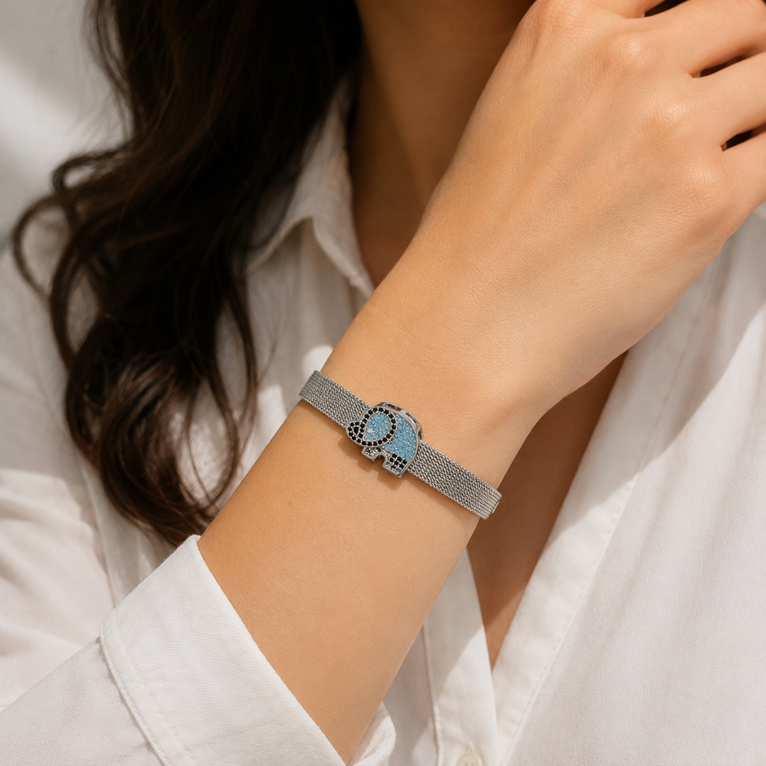 Silver Elephant Bracelet