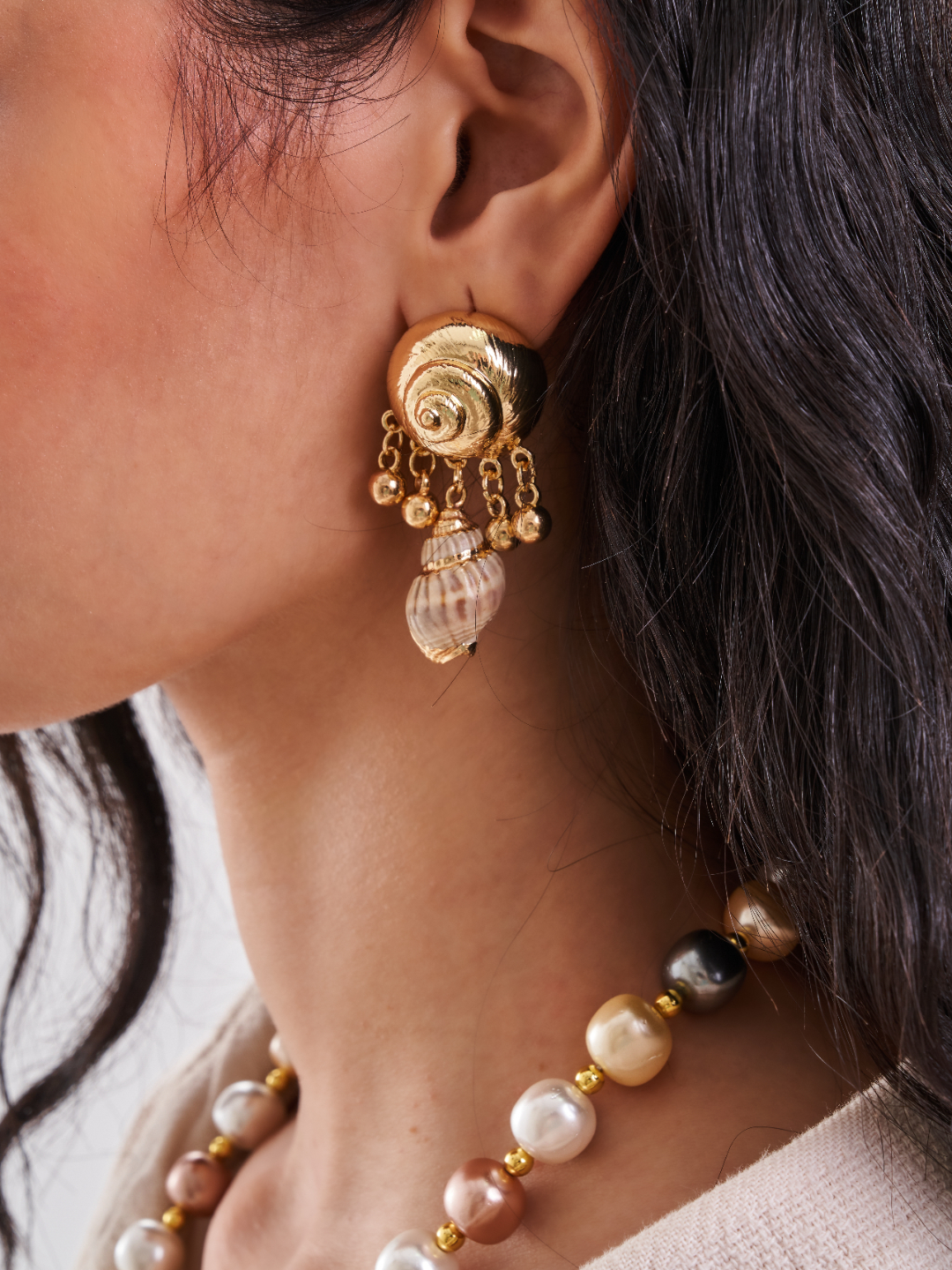 Seashell & Snail Earrings