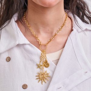 Sun & Starfish Charm Necklace